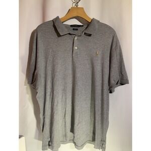 VTG Polo Ralph Lauren Polo Shirt Mens XL Gray Pima Soft Touch Pony Multicolor‎